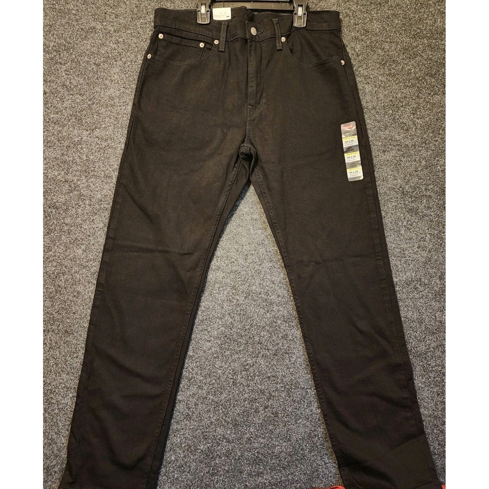 Levi's 502 Flex Stretch Taper Jeans Mens 34x32 Black NWT